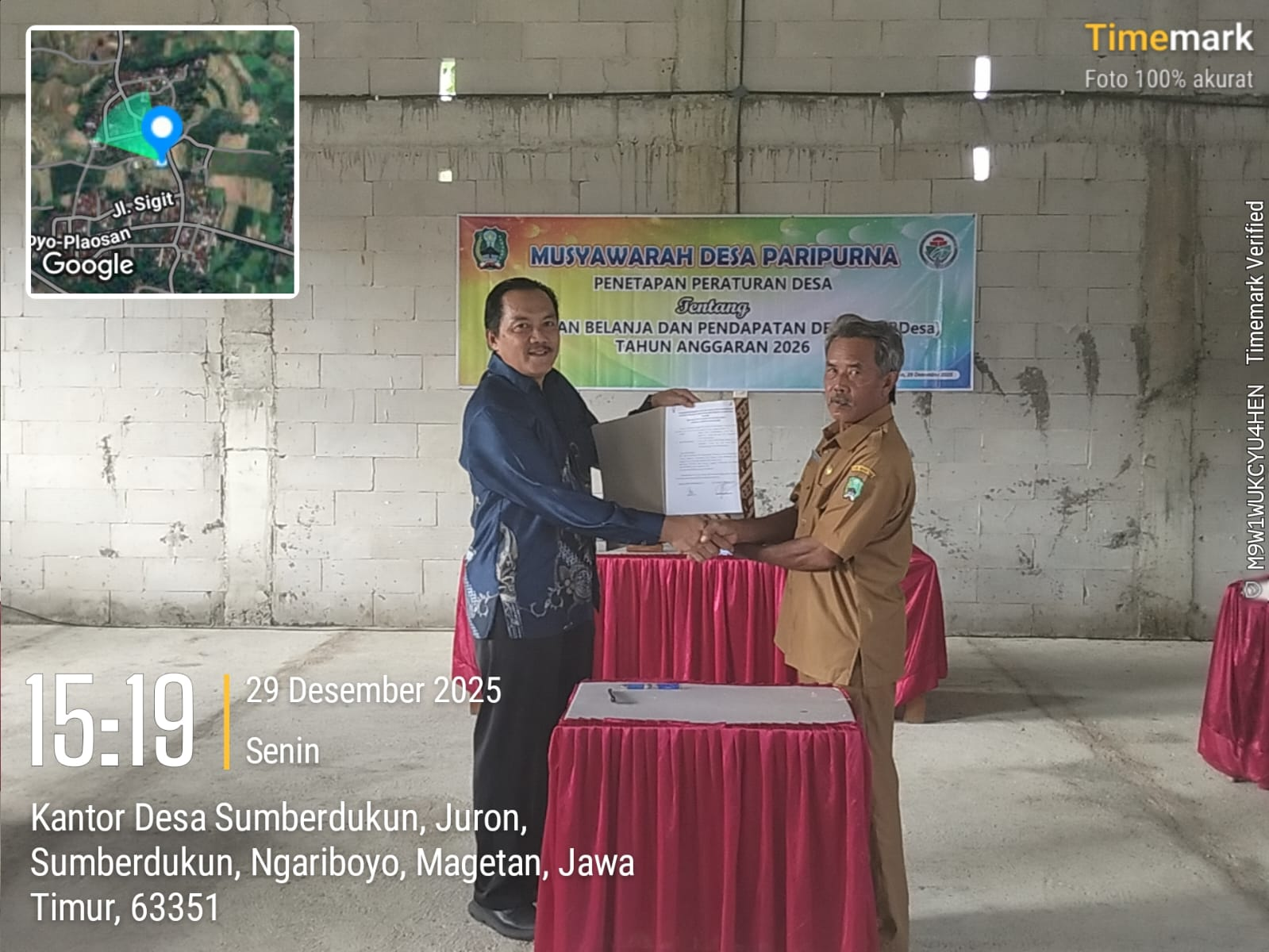 MUSYAWARAH DESA PARIPURNA PENETAPAN APBDES TAHUN ANGGARAN 2026 DESA SUMBERDUKUN