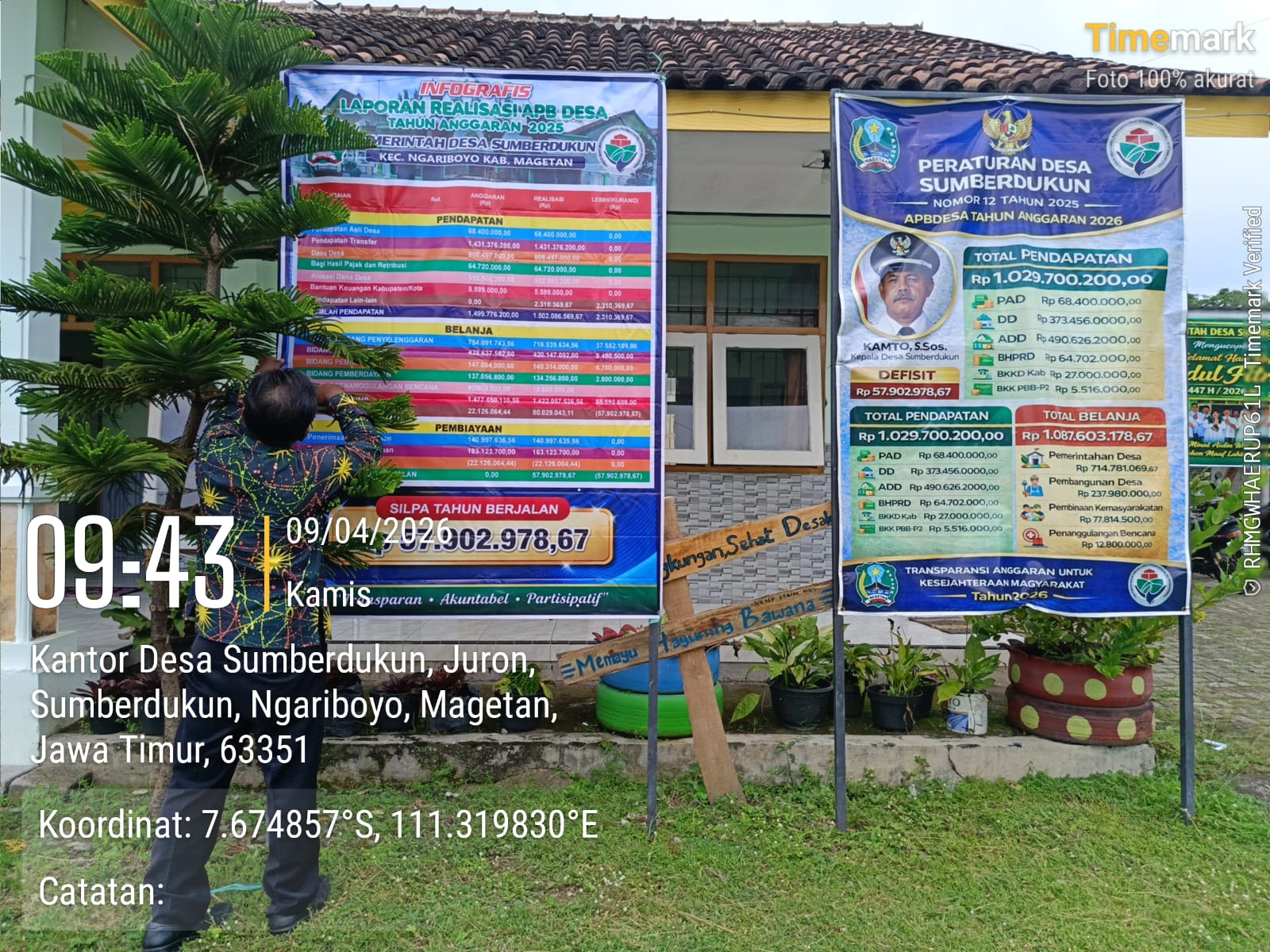 PUBLIKASI REALISASI APBDESA TAHUN ANGGARAN 2025