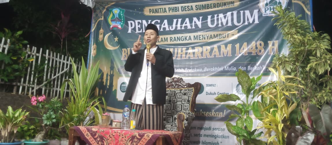 MENYAMBUT TAHUN BARU ISLAM 1448 H, DESA SUMBERDUKUN GELAR PENGAJIAN UMUM DAN ISTIGHOSAH