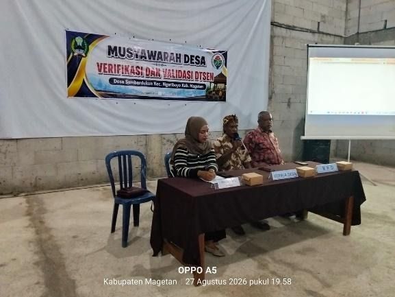 MUSYAWARAH DESA VERIFIKASI DAN VALIDASI DTSEN TAHUN 2026 DESA SUMBERDUKUN